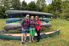 Kanu fahren auf der fränkischen Saale